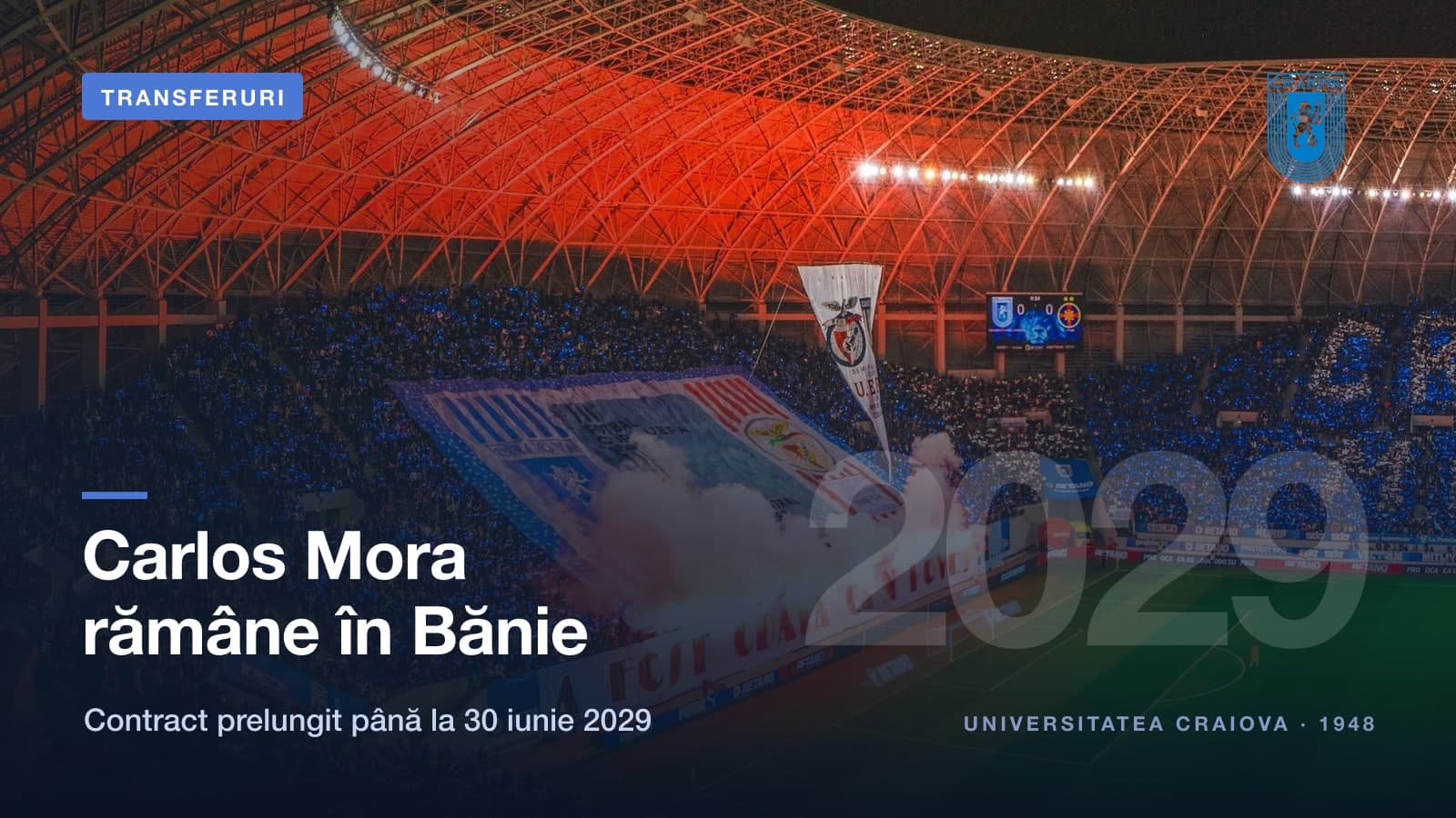 Oficial: Carlos Mora a semnat prelungirea contractului până în 2029